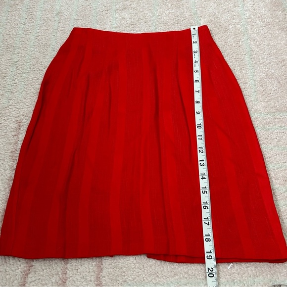 Vintage Sauci Red Stripe Skirt Suit Set Size Med Blazer Size 3 Skirt Office 90's - Picture 7 of 16